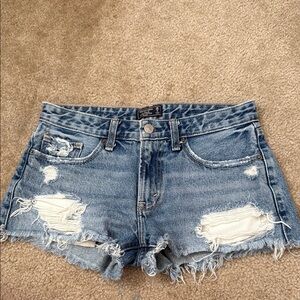 Abercrombie and Fitch Distressed Denim Shorts